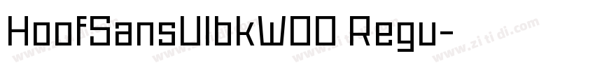 HoofSansUlbkW00 Regu字体转换